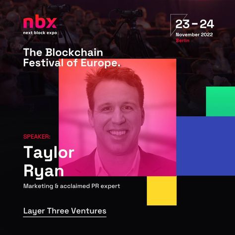 Calling all Web3 founders, Investors, and Blockchain Experts! Get to this event!!! Taylor Ryan #CEO is coming to Berlin to speak at the #NextBlockExpo aka Blockchain Festival of Europe! ✅ 5000 Attendees ✅ 100+ Sponsors and Exhibitors ✅ 80+ Speakers 📅 Mark your calendar! November 23-24th~! Check out the signup link in the first comment - Get 10% off if you use my link 👇 Speaker Introduction Poster, Speaker Event Design, Event Speaker Design, Speaker Social Media Post, Speaker Graphic Design, Event Social Media Design, Webinar Poster, Ceo Design, Webinar Design