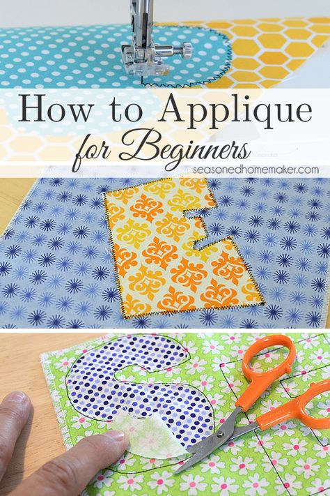 A roundup of raw edge applique techniques - The Crafty Quilter Applique For Beginners, How To Applique, Tips Menjahit, Diy Sy, Projek Menjahit, Appliqué Quilts, Applique Tutorial, Sewing 101, Sew Ins