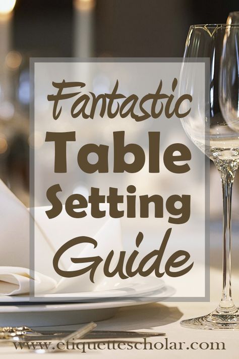 The best table setting guide on the web! Learn the correct way to place forks, knives and spoons. Arrange drinking and wine glasses correctly. Choose the right tablecloth and much more! Silverware Setting On Table, Correct Table Setting, Easy Table Setting, Table Setting Guide, Basic Table Setting, Table Setting Etiquette, Wine Pairing Dinner, Table Settings Tips, Common Courtesy