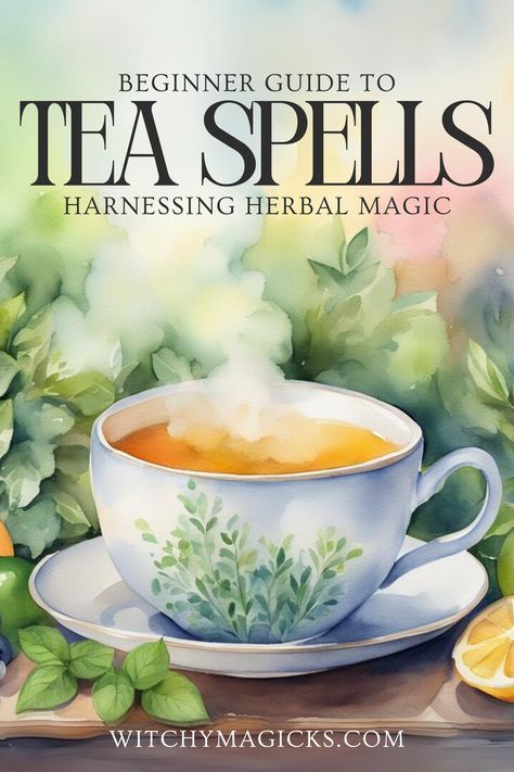 Unlock the mystical potential of tea with our beginner's guide to tea spells! Delve into the ancient art of herbal magic as we explore the transformative power of tea rituals. From selecting the right herbs to infusing your brew with intention, discover how to harness the magic of tea for manifestation and spiritual growth.  #TeaSpells #HerbalMagic #BrewingEnchantment #ManifestationRituals #SpiritualGrowth #SpellCraft #Tea #Spell #WitchyMagicks Brewing Tea How To, Tea Stirring Spell, Cauldron Uses Witchcraft, Magic Hour Tea, Magical Tea Recipes, Witchy Tea Recipes, Things To Make With Crystals, Tea Magick Witchcraft, Spiritual Teas