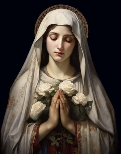 Medieval Virgin Mary, Painting Of Mary, Our Lady Of Sorrows Aesthetic, Holy Mary Drawing, Holy Mary Aesthetic, Religious Art Aesthetic, Virgen Mary Wallpaper, Virgin Mary Wallpaper Aesthetic, Mother Mary Aesthetic