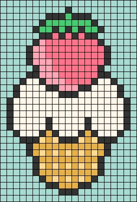 Pixel Art Food, Crochet Tapestry, Pixel Art Pattern, Cute Little Drawings, Perler Bead Art, Perler Patterns, Alpha Patterns, Perler Bead Patterns, Hama Beads