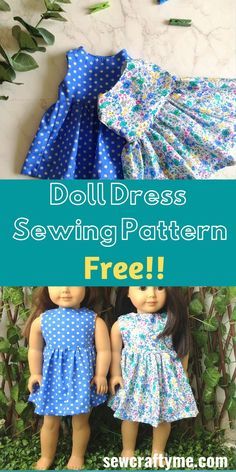 Doll Dress Sewing Pattern, Doll Dress Sewing, My Life Doll Clothes, American Girl Clothes Patterns, American Girl Dress Pattern, Diy Doll Clothes Patterns, Our Generation Doll Clothes, Patterns For Toys, Doll Dress Pattern