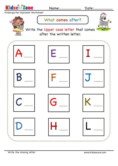 Letter Recognition Kindergarten, Worksheet For Nursery Class, Letter Worksheets Kindergarten, Letter Writing Worksheets, Alphabet Letter Worksheets, Nursery Worksheets, Letter Recognition Worksheets, English Worksheets For Kindergarten, Alphabet Worksheets Kindergarten