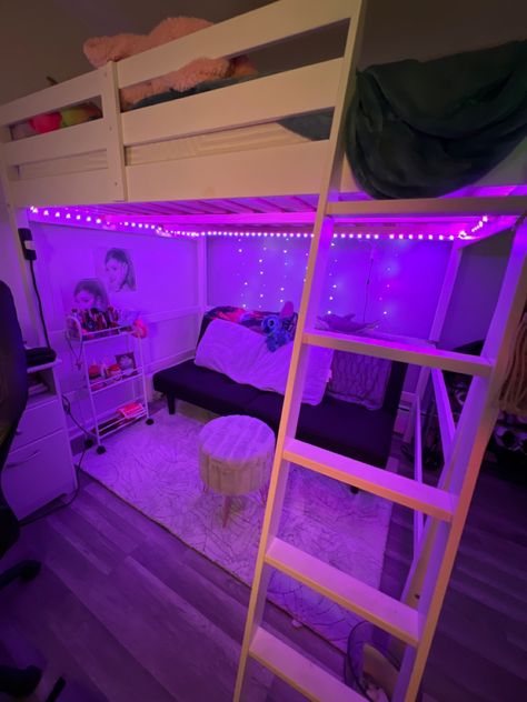 Lofted Bed Ideas, Loft Bed Bedroom Ideas, Bunk Bed Decor, Loft Bed Ideas For Small Rooms, Bed With Desk Underneath, Loft Bed Ideas, Loft Beds For Small Rooms, Bunk Bed Rooms, Beds For Small Rooms