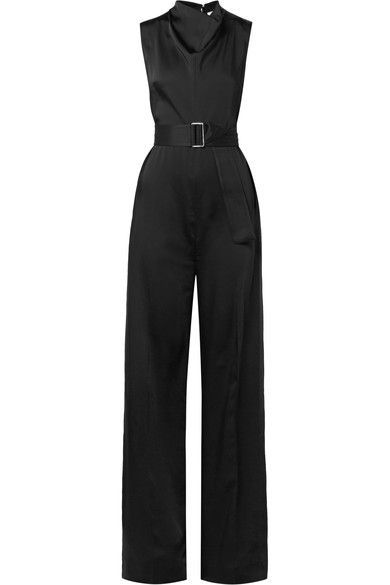 Elegant Overalls, Crepe Jumpsuit, After Graduation, Satin Jumpsuit, Black Overalls, Stylish Work Attire, Special Clothes, Jumpsuit Black, Graduation Outfit