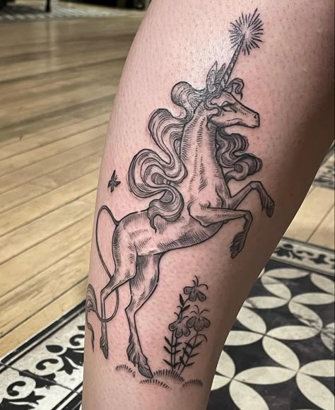 Unicorn Tattoo Designs, Michigan Tattoos, Tattoo Elements, Unicorn Tattoo, Whale Tattoo, Filigree Tattoo, Unicorn Tattoos, Tattoo Trend, Fantasy Tattoos