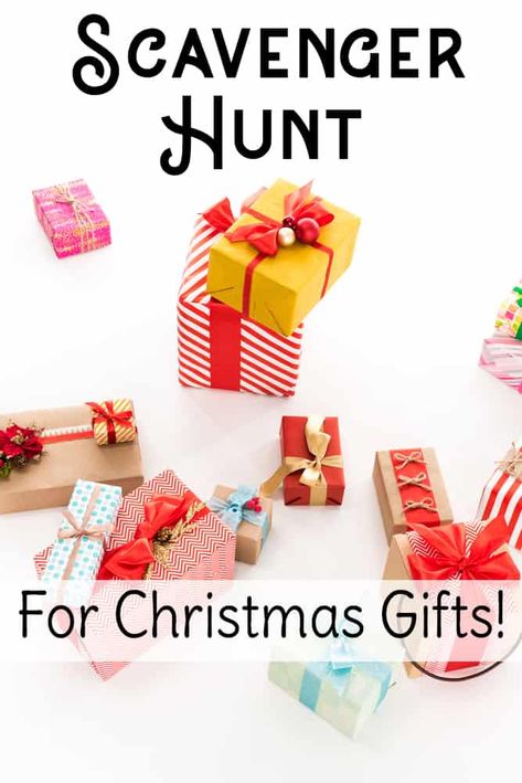 Christmas Present Hunt, Scavenger Hunt Gift, Christmas Scavenger Hunt Clues, Christmas Gift Hunt, Scavenger Hunt Ideas For Kids, Big Christmas Gifts, Scavenger Hunt Riddles, Adult Scavenger Hunt, Scavenger Hunt Ideas