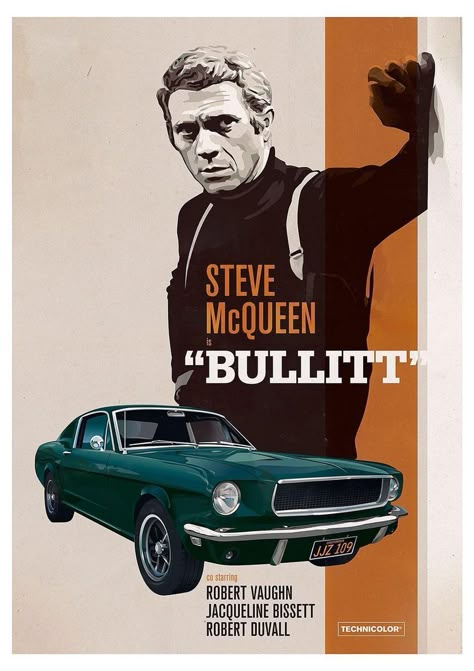 Mcqueen Poster, Bullitt Movie, Steve Mcqueen Bullitt, Actor Steve Mcqueen, Steve Mcqueen Le Mans, Steve Mcqueen Style, Old Movie Poster, Classic Films Posters, Steve Mc