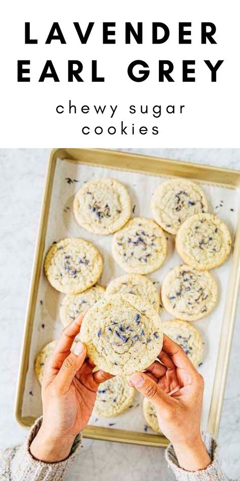 Green Tea Cookies Recipe, Best Tea Cookies, Cookie Sugar Recipes, Flavorful Kitchen Adventures, Infused Cookies, Lavender Treats, Tea Baking Recipes, March Baking Ideas, Cookie Types Chart