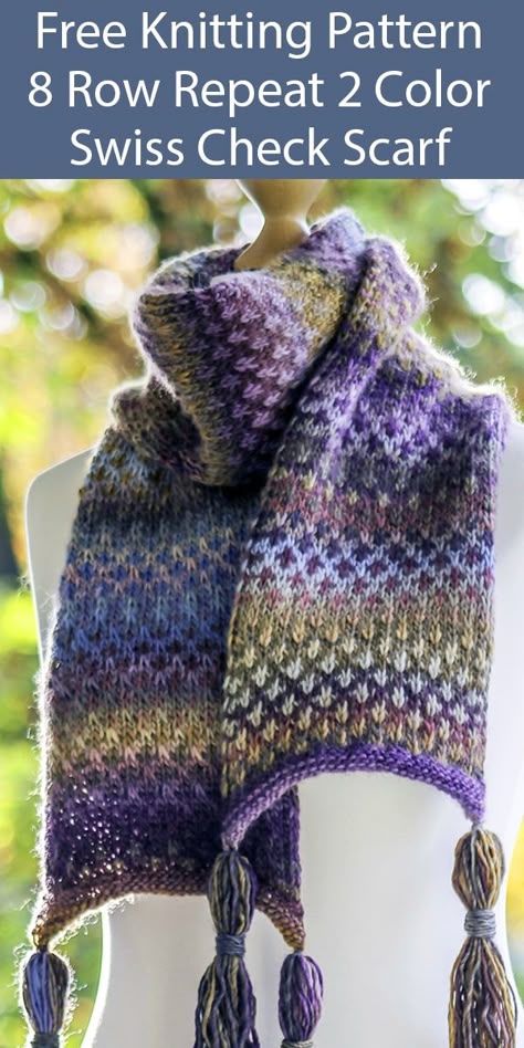 Color Pooling, Slip Stitch Knitting, Ravelry Knitting, Knitting Patterns Free Scarf, Facebook Feed, Check Scarf, Scarf Knit, Cowl Knitting Pattern, Shawl Knitting Patterns