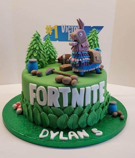 Fornite Llama Loot Victory Fortnite Birthday Cake, Llama Cake, 7th Birthday Cakes, Fortnite Birthday, Leo Birthday, 21st Party, Kids Classroom, Boy Birthday Cake, Cakes For Boys