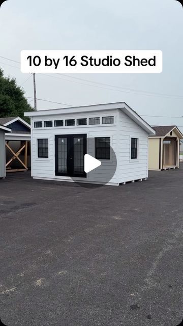 VRGAAT RE on Instagram: "🔥🔥🔥Posted @withregram • @lappstructures A move-in-ready studio shed ready to be delivered and easily transformed into a home office, recording studio, or hobby hut!  #tinyhouse #mancave #sheshed #homeoffice" Build A Studio Shed, Guest House Office Combo, Inside Of Shed Ideas, Shed Apartment Ideas, Studio Shed With Bathroom, Live In Shed, Small Salon Building Ideas, Photo Studio Shed, Shed Classroom Ideas