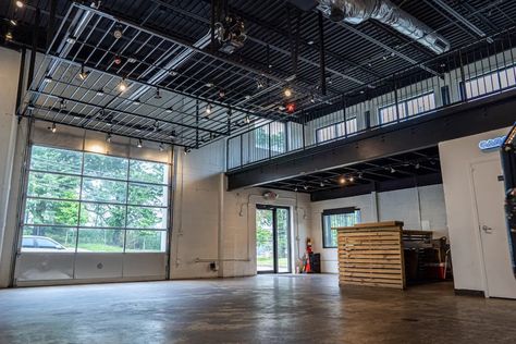 Warehouse Event Space Could Be Turned Into Restaurant | What Now Atlanta Garage Event Space, Warehouse Space Design, Venue Space Design, Warehouse Space, Warehouse Party, Small Event Space, Opening An Event Venue Spaces, Industrial Event Space Design, Warehouse Community Space