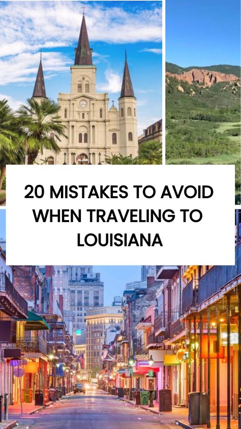 Here are 20 mistakes to avoid when traveling to Louisiana. Traveling to Louisiana offers a unique experience full of rich culture, intriguing history, and vibrant local customs. From the bustling streets of New Orleans Swamp Tours, Louisiana Travel, Romantic Road, Holiday Stories, Canada Travel Guide, Travel Bucket List Usa, Sequoia National Park, Camper Life, Wildlife Photos