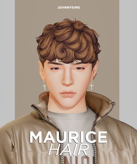 Maurice Hair | Patreon Sims 4 Curly Hair, Mods Sims 4, Sims 4 Men Clothing, Sims 4 Hair Male, Sims 4 Tsr, Mod Hair, Hair Male, Pelo Sims, The Sims 4 Packs