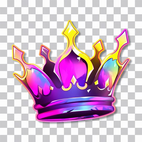 Instagram Glowing Logo, Crocodile Illustration, Crown Sticker, Yellow Crown, Stickers Download, Black And Purple Wallpaper, Tipografi 3d, Crown Drawing, Castle Background