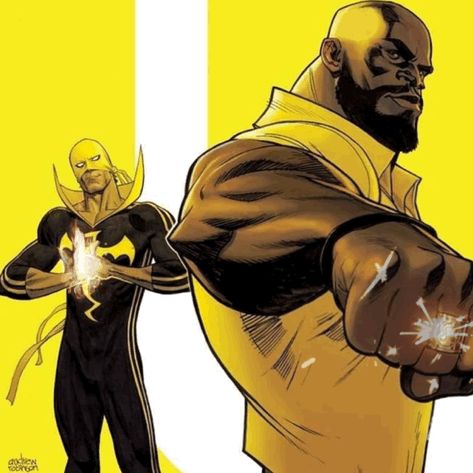 2 of a kind . Luke cage and iron fist Luke Cage Marvel, Iron Fist Marvel, Andrew Robinson, Heroes For Hire, Black Superheroes, Marvel Knights, The Defenders, Black Comics, Power Man