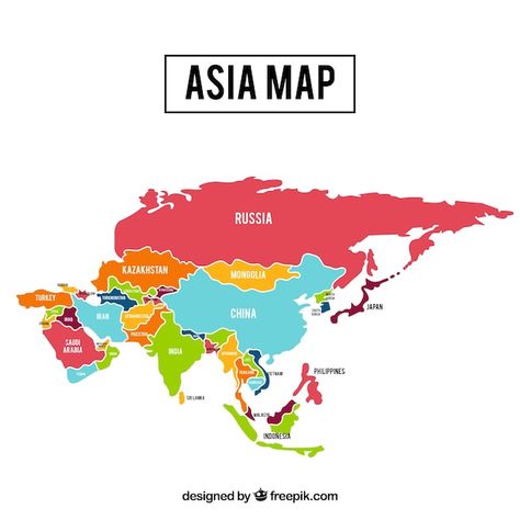 Asean Map, Asian Maps, Map Of Continents, Peta Asia, World Map Continents, Map Of Asia, Tourism Design, Asia Continent, Countries And Flags