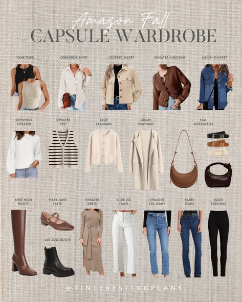 pinteresting-plans-amazon-fall-capsule-wardrobe-2024 Winter Outfits For Women, Capsule Wardrobe Outfits, Trendy Outfits Winter, Winter Capsule Wardrobe, Basic Hoodie, Cardigan Sweaters, Trendy Winter, Fall Capsule Wardrobe, Wardrobe Outfits