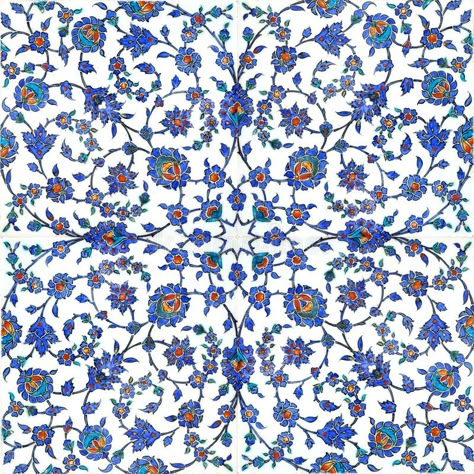 Ottoman Tiles, Islamic Tiles, Turkish Pottery, Iznik Tile, Turkish Tile, Turkish Tiles, Turkish Pattern, Floral Tiles, Turkish Ceramics