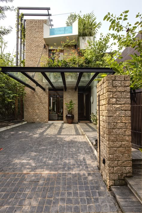 Gallery - Merryn Road 40ª / Aamer Architects - 33 Carport Modern, Modern Carport, Backyard Canopy, Carport Garage, Carport Designs, Car Port, Modern Entrance, Garden Canopy, Pergola Design