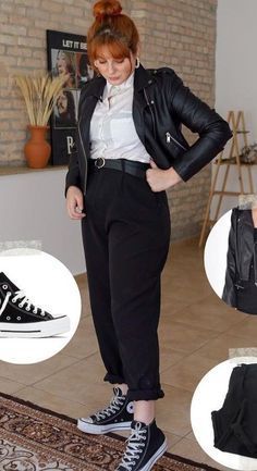 Grunge Outfits Work, Edgy Professional Outfits Plus Size, Business Casual Punk Outfits, Grunge Office Outfit Professional, Business Casual Outfits Woman Plus Size, Grunge Midsize Outfits, Queer Women Fashion, Grunge Office Outfit, Punk Fashion Edgy