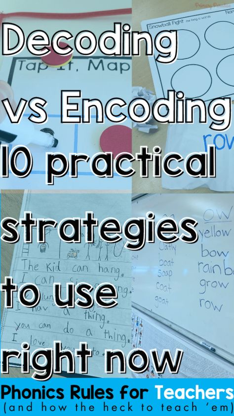 Decoding and Encoding: What's the Difference and How to Practice Decoding Words Activities 1st Grade, Decoding And Encoding Activities, Decoding Games, Encoding Activities, Strategy Groups Reading, Guided Reading Strategies, Decoding Activities, Keys To The Kingdom, Teacher Aide