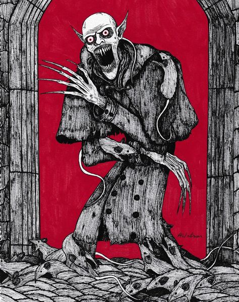 Pen and ink on A4. Vampire Drawing, Nosferatu Vampire, Horror Vampire, Vampire Drawings, Drawing Artwork, Classic Art, Pen And Ink, To Draw, Pen