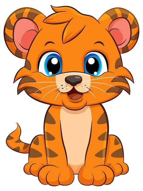 Cute Tiger Clipart, Tiger Cartoon Images, Cute Animal Pictures Cartoon, Tiger Cute Drawing, Animals Clipart For Kids, Tiger Cartoon Drawing, Cute Tiger Drawing, Cute Tiger Cartoon, Clip Art Animals