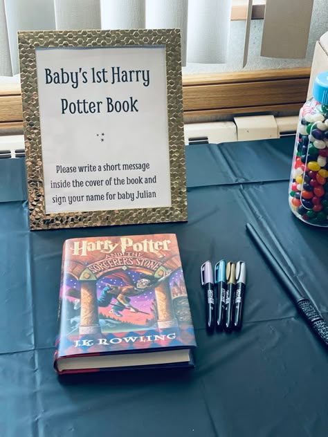 Hogwarts Gender Reveal, 1st Harry Potter Birthday, Harry Potter First Birthday Party Ideas, Harry Potter Reveal Party Ideas, Harry Potter Themed 1st Birthday, Harry Potter Theme Nursery, 1st Birthday Harry Potter Theme, Harry Potter Baby Gender Reveal, Harry Potter Baby Shower Centerpiece