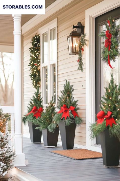 Ready to make your porch festive? Explore our guide on how to decorate a front porch for Christmas with stunning Outside Porch Christmas Decor Ideas. From classic red and green to modern metallics, find the perfect style for your home. How do you personalize your holiday porch decor? Comment below! #ChristmasDecor #FrontPorch #HolidayStyle #storables Holiday Porch Decor, Christmas Coffee Table Decor, Outdoor Christmas Planters, French Country Front Porch, Christmas Planters, Christmas Front Porch, Front Porch Christmas Decor Ideas, Christmas Porch Decor, Porch Christmas Decor Ideas