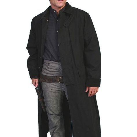 Scully Men's Duster Duster Jacket Men, Cowboy Duster, Dark Academia Core, Don Giovanni, Coat For Men, Leg Straps, Black Cowboy, Western Jacket, Duster Jacket