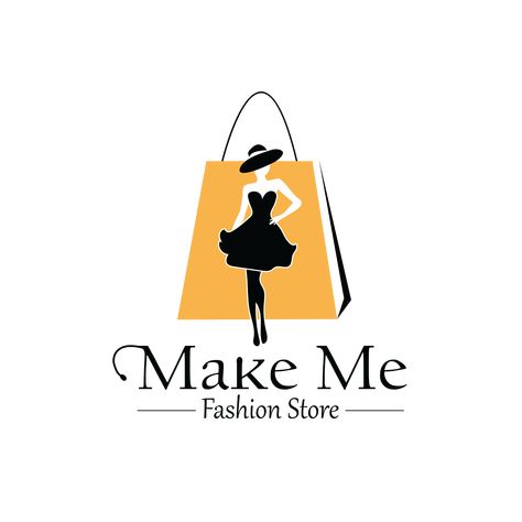 Make Me Fashion Stores Fashion Shop Logo, Fashion Store Logo, Shopping Logo Design, Bag Logo Design, Fashion Brand Logo Design, Fashion Design Logo, Fashion Logo Design Inspiration, Logo Color Inspiration, Fashion Logos