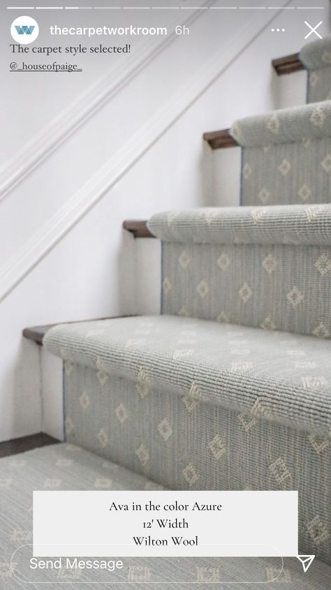 Wool Stair Runner, Carpet Staircase, Living Room Essentials, Stair Runners, Stair Runner Carpet, Carpet Stairs, Stair Runner, Staircase Design, Blue Diamond