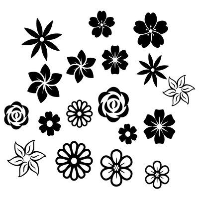 Cricut Wall Decals Diy, Print Making Designs, Silhouette Flower, Flower Wall Decal, Arte Art Deco, Flowers Black And White, Zebra Canvas, Gold Map, Office Color