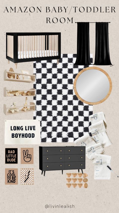 Boat Wades Retro Checkered Preppy … curated on LTK Black Wallpaper Nursery, Black White Brown Nursery, Rad Little Dude Nursery Theme, Sage And Black Nursery, Black Neutral Nursery, Black And White Checkered Nursery, Twin Boy Nursery Ideas, Cool Boy Nursery, Black And White Boy Nursery