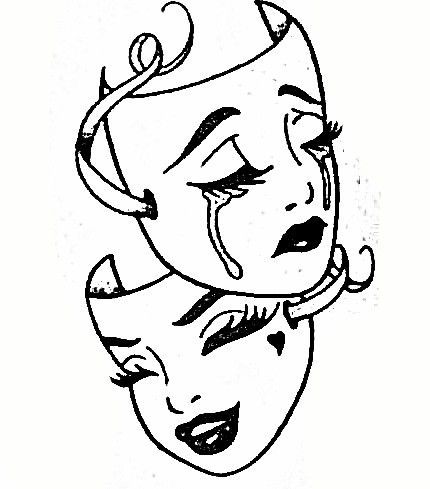 Drama Club, Tattoo Ideas, Tattoo Designs, Drama, Black And White, Tattoos, White, Black, Art