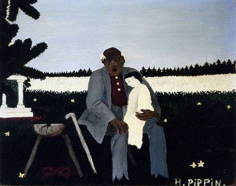 Horace Pippin Uncle Tom, 1944 Horace Pippin, Strange Pictures, African American Artwork, Cyberpunk Armor, Huckleberry Finn, Contemporary Arts, Art Matters, Expressionist Art, Art Brut