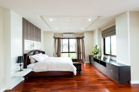 Cherry Hardwood Floors, Bedroom Wooden Floor, Floor Bedroom Ideas, Bedroom Wood Floor, Wood Bedroom Decor, Brazilian Cherry Hardwood Flooring, Cherry Bedroom Furniture, Cherry Bedroom, Cherry Hardwood Flooring