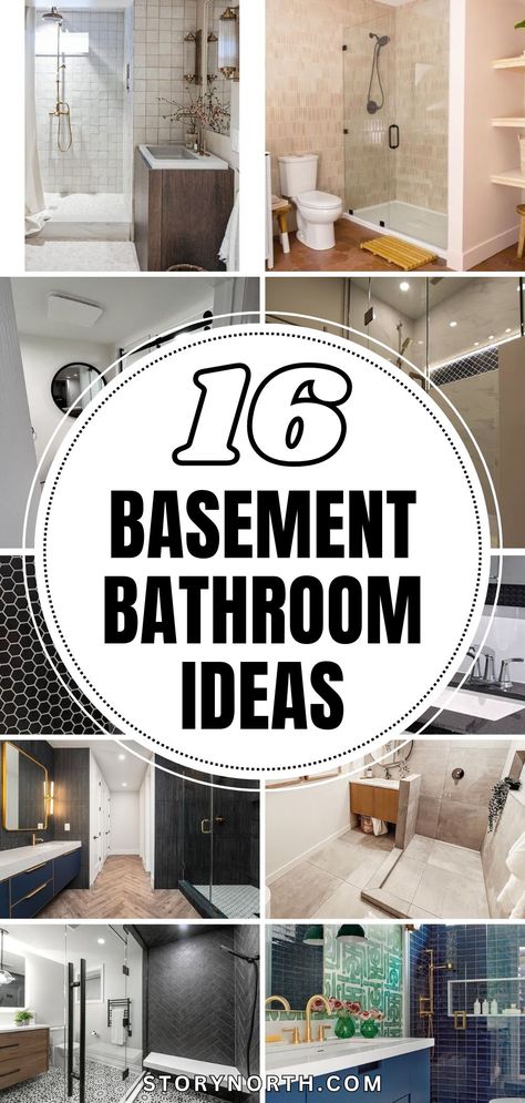 Save this pin for creative inspiration to transform your basement bathroom! Discover unique designs and trending styles to elevate your space. #BasementBathroom #HomeDecorIdeas #CreativeInspiration Basement Half Bathroom Ideas, Basement Shower Ideas, Herringbone Wall Tile, Creative Bathroom Storage Ideas, Basement Bathroom Remodel, Basement Bathrooms, Small Basement Bathroom, Renovation Hacks, Basement Bathroom Design