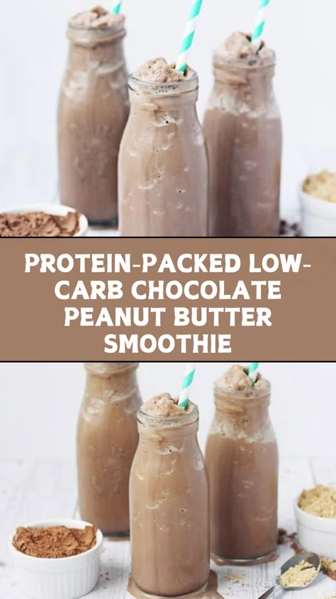 PROTEIN-PACKED LOW-CARB CHOCOLATE PEANUT BUTTER SMOOTHIE Almond Milk Peanut Butter Smoothie, Keto Chocolate Peanut Butter Smoothie, Peanut Butter Protein Smoothie Recipes, Vanilla Peanut Butter Protein Shake, Smoothie With Peanut Butter Powder, Keto Smoothies With Almond Milk, High Protein Smoothies No Powder, High Protein Low Calorie Smoothies, Keto Peanut Butter Smoothie