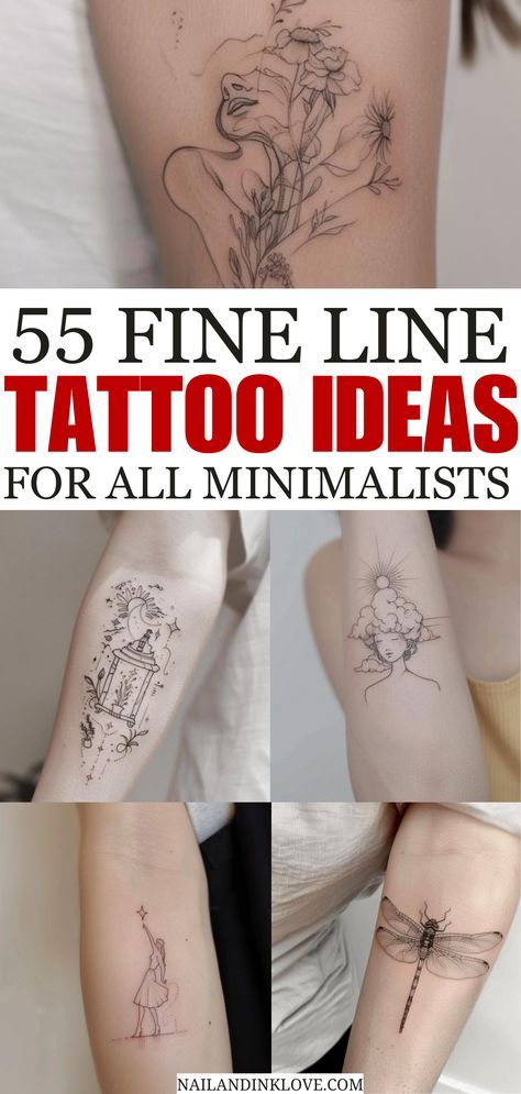 I’m so in love with these minimalist fine line tattoos I found on this blog! The fine line tattoos flowers are so dainty and elegant. Perfect for anyone who loves a simple yet stunning look. You need to see these ideas! Dainty Word Tattoos, Fine Line Flower Tattoo, Delicate Feminine Tattoos, Small Feminine Tattoos, Simple Line Tattoo, Tattoos Flowers, Fine Line Tattoo Ideas, Delicate Tattoos For Women, Outer Forearm Tattoo