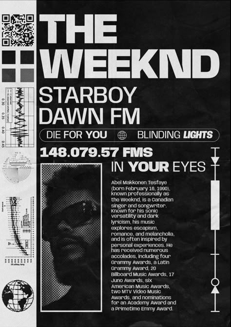 Poster for The Weekend Starboy Dawn FM Black And White The Weeknd Poster, The Weekend Posters Aesthetic, The Weekend Graphic Design, R And B Poster, R&b Poster Design, The Weekend Poster Prints, The Weeknd Tour Poster, The Weeknd Graphic Design, The Weeknd Poster Aesthetic