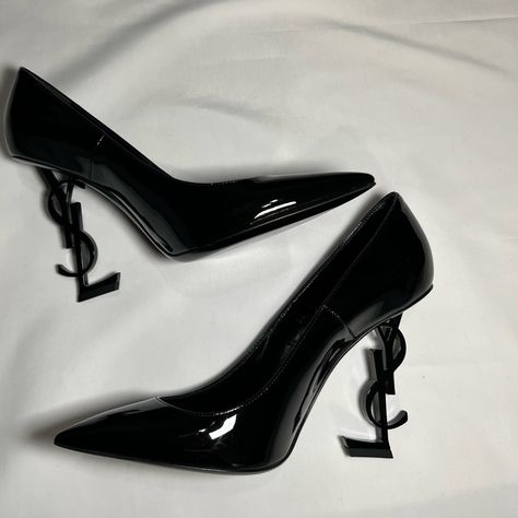 Brand New With A Box Black Pointed Toe Heel Heel Height 4.3 Inches Runs Small - Size Up Best For A Sz 37 Shoes Are A 38 Black Ysl Heels, Ysl Heels Black, Ysl Pumps, Ysl Opyum Pumps, Ysl Opyum Heel, Ysl Tribute Heels, Saint Laurent Platform Heels, Best Heels, Small Heels