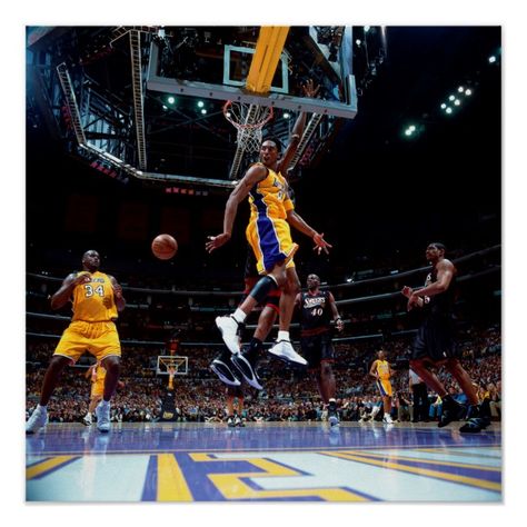 Kobe Bryant | Back Pass Print #Getty Images #Zazzle 2001 Nba Finals, Shaq And Kobe, Shaquille O’neal, Kobe Bryant Poster, Kobe Bryant 8, Kobe Bryant Pictures, Kobe Bryant Black Mamba, Lakers Kobe Bryant, Bola Basket