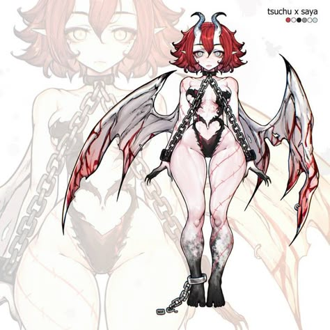 Succubus Art Drawing, Succubus Oc Design, Succubus Outfit Design, Slave Character Design, Succubus Outfit Ideas, Succubus Character Design, Demon Wings Drawing, Succubus Clothing, Succubus Drawing