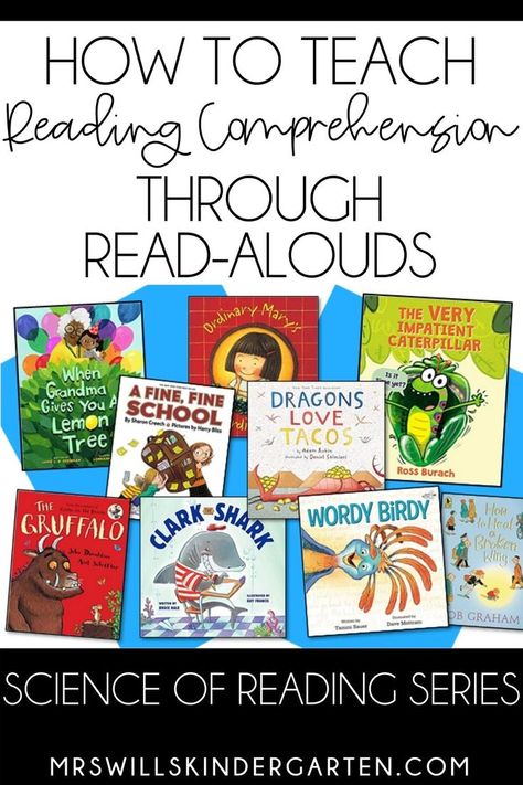 By using interactive read alouds, you can teach and develop reading comprehension within your kindergarten and first grade classroom. Here are some of my favorite read aloud books to use! Read Alouds Kindergarten, Kindergarten Comprehension, How To Teach Reading, First Grade Books, Interactive Read Aloud Lessons, Teaching Comprehension, First Grade Reading Comprehension, Teaching Reading Comprehension, Reading Comprehension Kindergarten