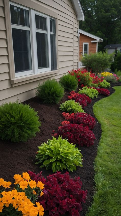 Transform your front yard with stunning flower beds in front of the house Discover rock fall raised low maintenance DIY stone full sun rocks easy perennial rustic white rock ideas Elevate your curb appeal with these simple and beautiful landscaping concepts Minimalist Flower Beds In Front Of House, Nandina Landscaping Front Yards, Front Of House Landscape Ideas Low Maintenance, Creating A Flower Bed, Flower Bed Ideas In Front Of House, Fall Flower Bed Ideas, Easy Flower Bed Ideas, Georgia Flower, Front Flower Bed