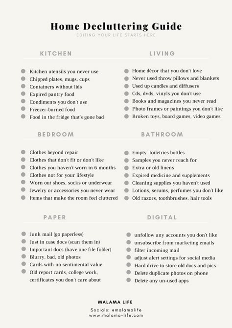 Reset My Life, Bedroom Declutter, Decluttering Checklist, Moving House Tips, Home Decluttering, Mental Space, Deep Cleaning Checklist, Declutter Checklist, Declutter Home